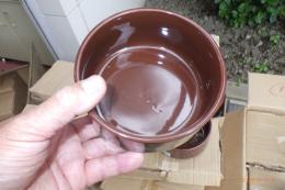 KG-476　瀬戸製　エサ・水・鉱物飼料入れ